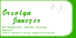 orsolya janczer business card